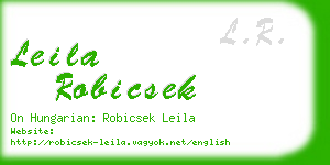 leila robicsek business card